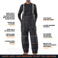 thumbnail image 4 of RefrigiWear Men's ErgoForce Waterproof Low Bib Overalls - Durable, Insulated, Flexible Work Bibs for Cold Weather, -30°F Comfort, 4 of 7