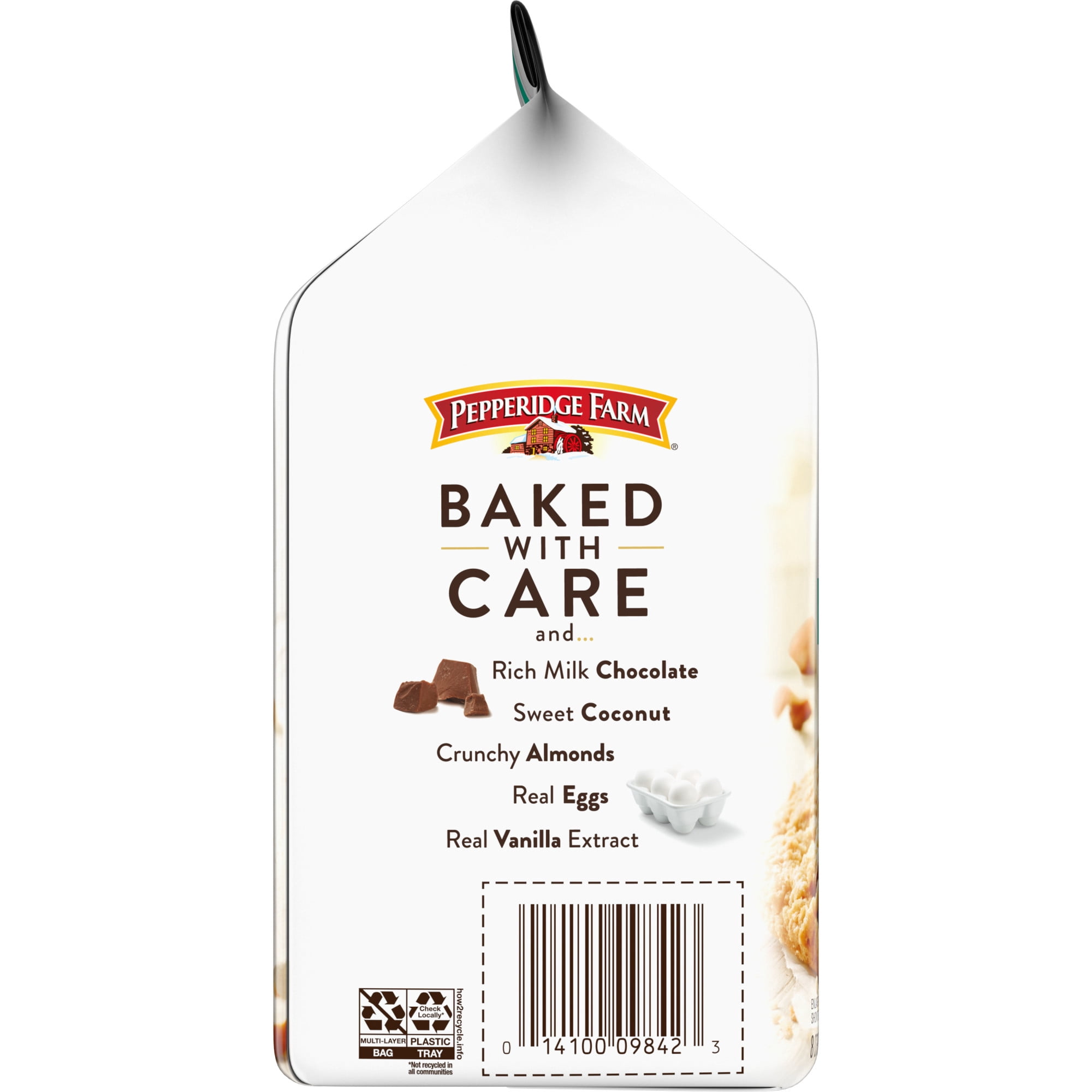 Pepperidge Farm Maui Milk Chocolate Coconut Almond Cookies, 8 Crispy Cookies, 7.2 oz. Bag