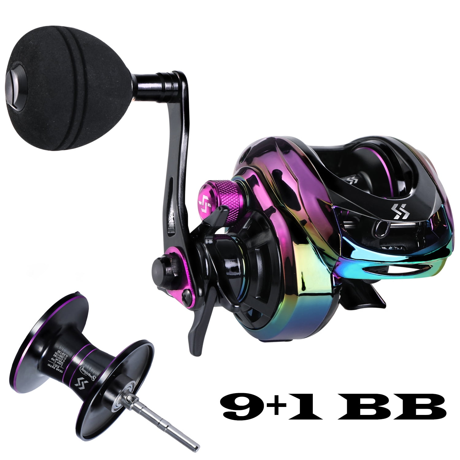 Sougayilang Baitcasting Fishing Reel 9+1 Ball Bearings 8.01 High Speed
