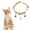 Pink-1, variant on Adjustable Cedar Bead Pet Collar with Fortune Pendant and Bell, Decorative Dog and Cat Collar for Daily Wear(Blue,35cm)