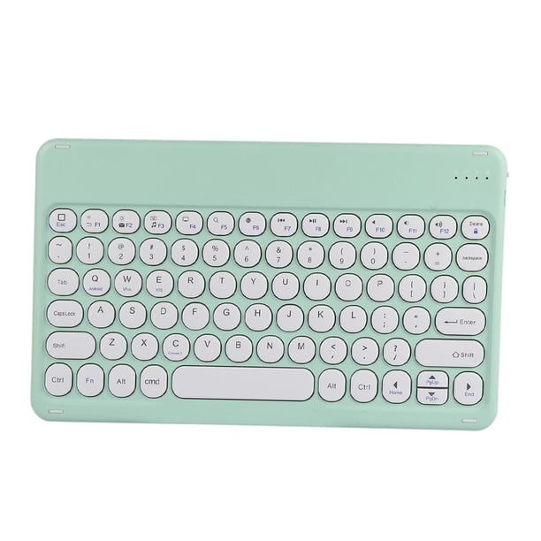 Teclado Bluetooth jinwen compacto con teclas redondas y Batería recargable