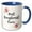 Blue/White, variant on 3drose, Floral Best Receptionist Ever Watercolor Pink Flowers Reception Clerk, 11oz Two-tone Yellow Mug