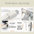 thumbnail image 4 of USB4 Data Cable Keychain Kit USB C to Type C Cable White, 4 of 5