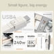 thumbnail image 4 of USB4 Data Cable Keychain Kit USB C to Type C Cable black green, 4 of 5