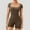 Brown, variant on pstuiky Womens Jumpsuit, Solid Color Loose Short Pants Trendy Rompers for Women Black L