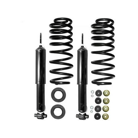 Rear Shock Absorber Conversion Kit - Compatible with 2003 - 2011 Lincoln Town Car Sedan 2004 2005 2006 2007 2008 2009 2010