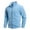 Light Blue, variant on Men's Fleece Full Zip Jacket Lightweight Soft Turtleneck Solid Warm Fall Winter Outdoor Work Sport Jacket Coat
