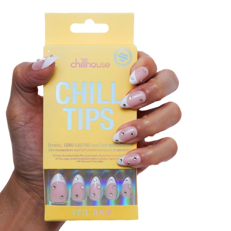 Chillhouse Chill Tips Press-On Nails, Veil Drip French photo 2