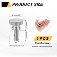 thumbnail image 2 of Uxcell 6 PCS M4 x 12mm Tornillos de Cabeza Estriada Planos, Tornillos de Mariposa Totalmente Rosca de Acero Inoxidable para Iluminación, Electrodomésticos y Equipos Electrónicos, 2 of 6