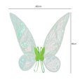 thumbnail image 3 of Alas De Angel Alas de ángel creativas Alas de ángel cómodas Decoración navideña para el hogar (Verde), 3 of 6