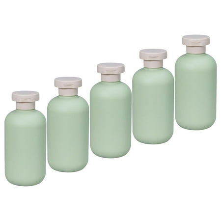 OUNONA 5 Pcs Dispenser Avocado Shower Gel Bottle Travel 12.80X5.80X5.80CM Green