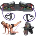 thumbnail image 1 of Multi-Function Foldable Push Up Board System with Resistance Tube Bands Pull Rope Bodybuilding Exercise Workout Push-up Stand Board, 1 of 8