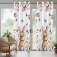 thumbnail image 5 of Outdoor Curtains for Patio Waterproof, Easter Outdoor Privacy Panels Grommet, Spring Flowers Wreath Rabbit Budding Florals Blackout Outside Curtains for Porch/Cabana/Pergola/Gazebo 54"x108", 1 Panel, 5 of 8