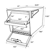 Mail Boss Curbside 7510 Mail Manager Locking Security Mailbox, Black with Wood Grain Powder Coat