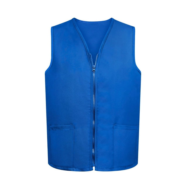 TOPTIE Adult Volunteer Work Vest Event Supermarket Apron Vests - Blue