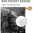 thumbnail image 4 of Gothic Forest Window Curtains, Misty Foggy Black Pine Tree Branch Full Moon Goth Mysterious Nature Art Print Tapestry Curtain Drapes for Bedroom Living Room Halloween Home Decor 2 Panels, 42"x63" Inch, 4 of 5