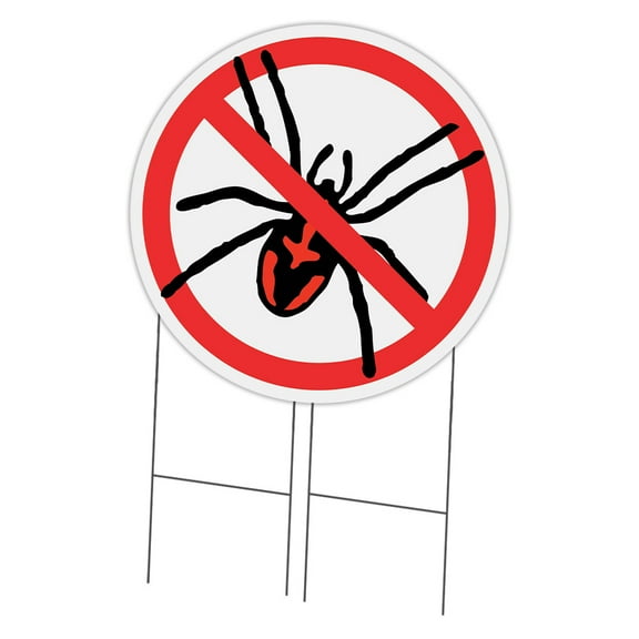 SignMission Corrugated Plastic Sign With Stakes 36" Circular - No Spider | Coroplast Yard Sign With Stake |  Made in the USA
