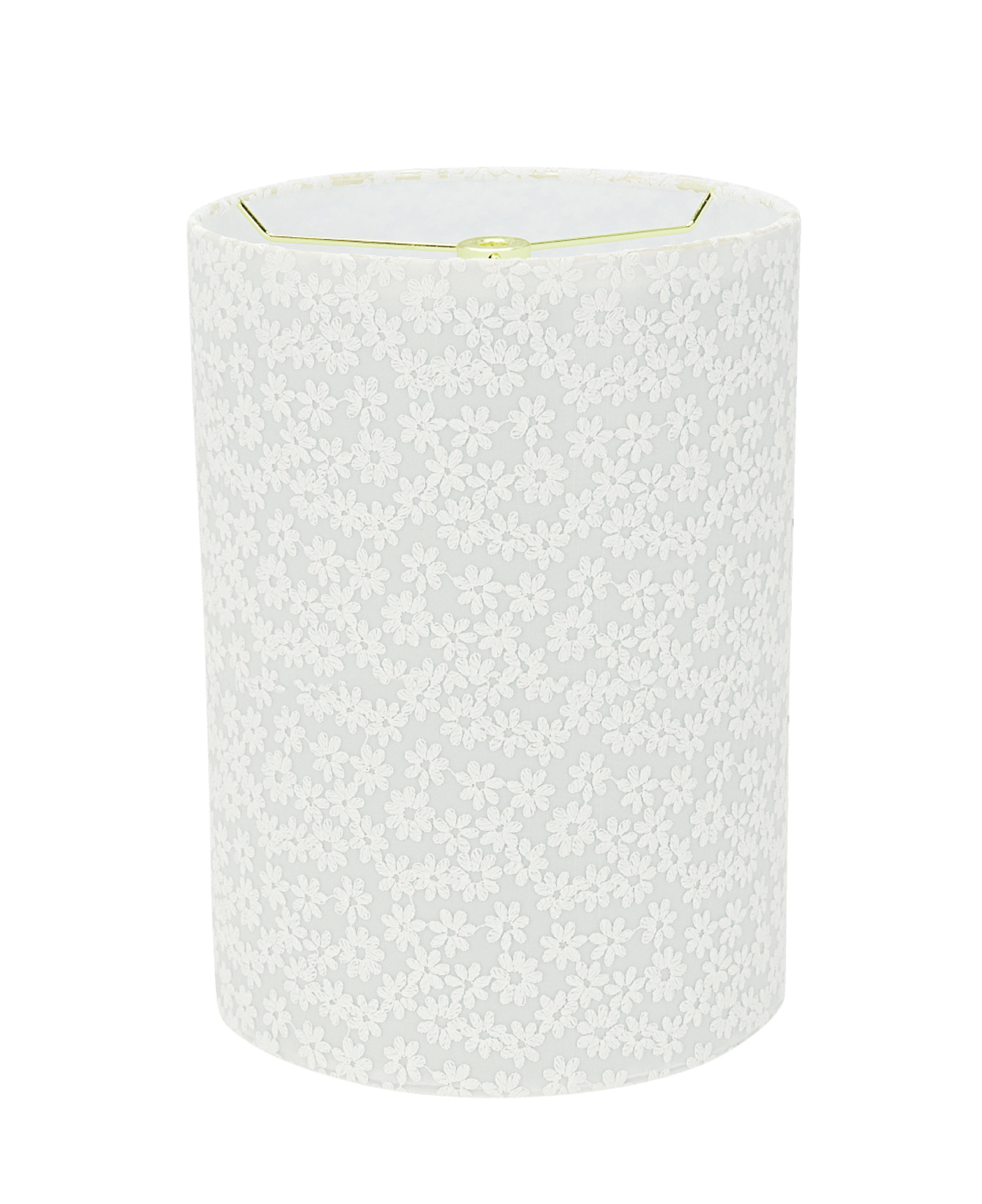 Aspen Creative 31127 Transitional Drum (Cylinder) Shaped Spider Construction Lamp Shade in White, 8" wide (8" x 8" x 11")