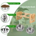 thumbnail image 6 of Imountek Bamboo Double Pet Feeder for Dogs, Cats and Rabbits, 6 of 8