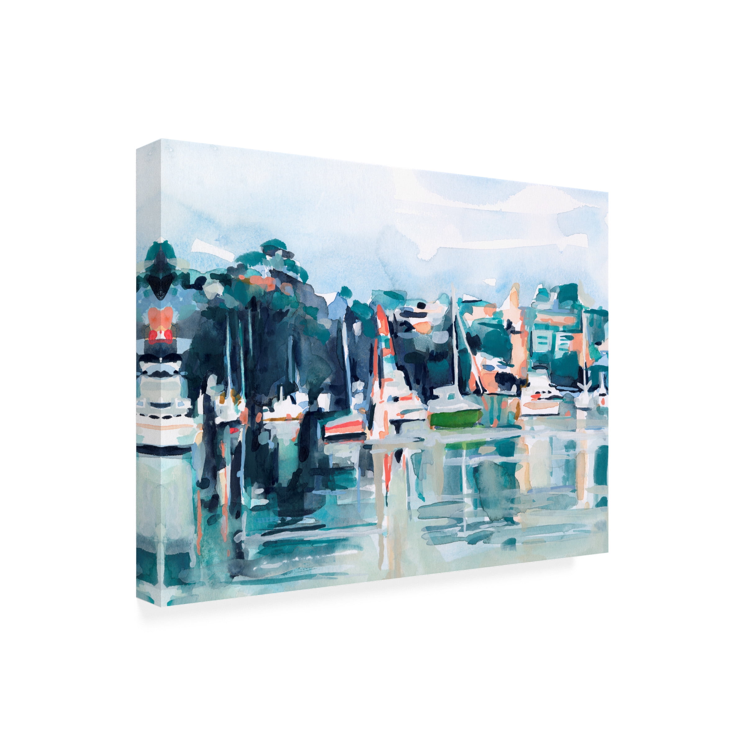 Emma Scarvey 'Watercolor Bay II' Canvas Art