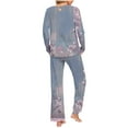 thumbnail image 4 of Xunlbb Womens Plus Size Pajamas Ladies' Gradient Printed Casual Top Pants Pajama Set Gift for Women S-3XL, 4 of 6