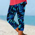thumbnail image 2 of Jxximdong Capris Pants for Women, Leggings for Summer Casual Sports Yoga Pants Tight Cropped Pants, Blue Women's Cropped Pants, 2 of 6