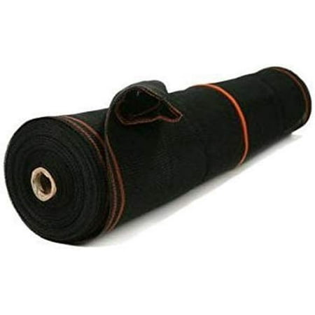 Construction Safety Debris Netting - 150 Ft Temporary Material Roll, 1/4 in Mesh Scaffold Net Enclosure, Barricade, Visibility Barrier, Fencing Roll - Heavy Duty Fire Retardant Plastic - Black