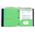 thumbnail image 4 of Plastic 3 Hole Punch Folders with 2 Pockets, 3 Hole Punched Folders with Pockets, Plastic Pocket Folders with Business Card Slot for 3 Ring Binder, Fits Letter Size Sheets Paper,1Pc(Green,11.4x9.4"), 4 of 8