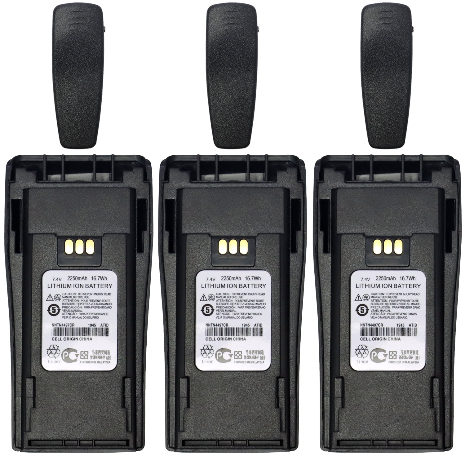 NNTN4496 NNTN4497 Battery For Motorola CP150 CP200 CP150 PR400 Radio 2250mAh 3PCS