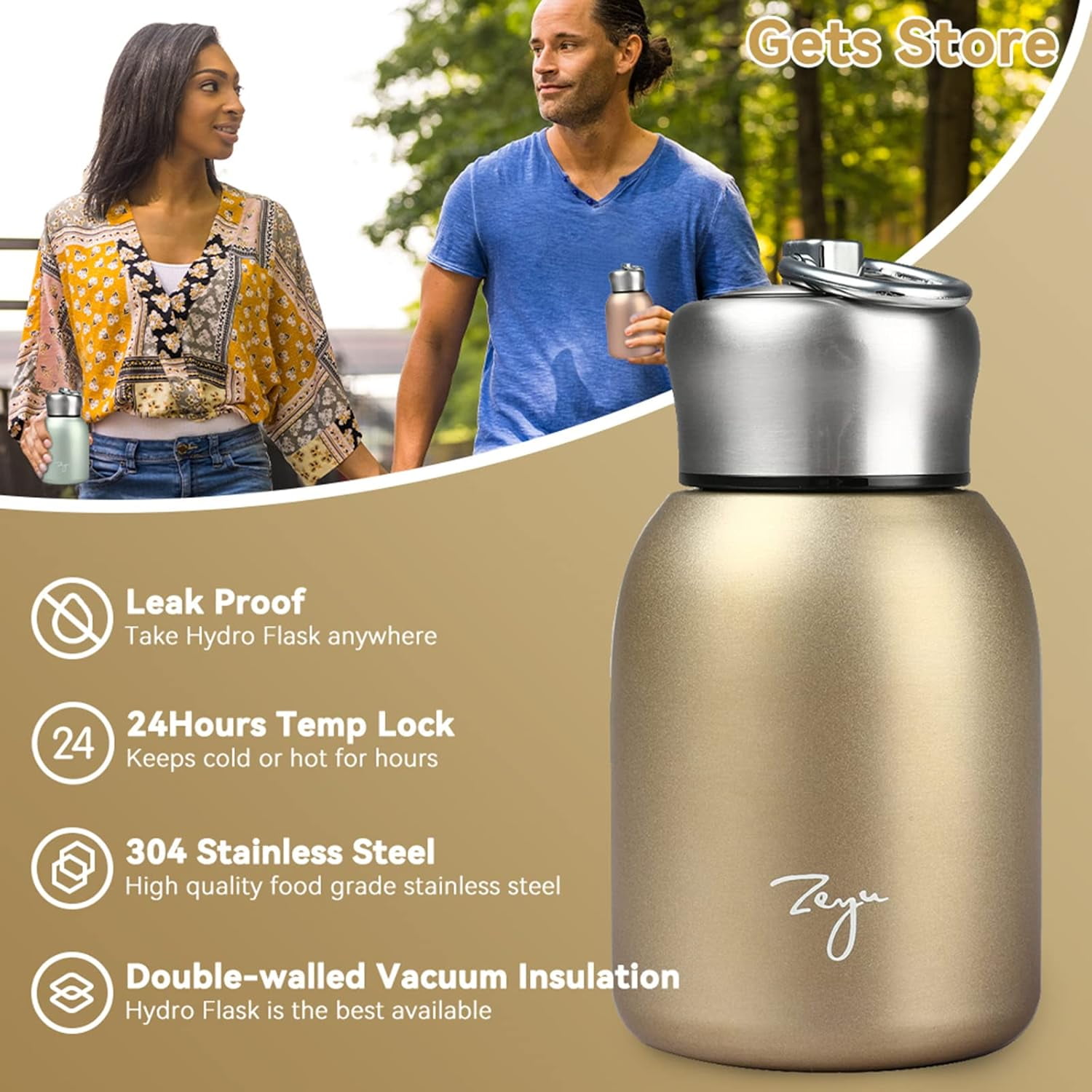 YDW Bouteille D'eau Isotherme En Acier Inoxydable Avec Bouchon