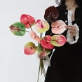thumbnail image 2 of This 5-piece set includes artificial red palm leaf flowers with long latex stems. They can be used for decorating homes, gardens, bouquets, weddings, engagements, and parties., 2 of 2