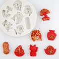 thumbnail image 3 of Molde de silicona con forma de cacahuete, molde para tarta artesanal, joyería de decoración de galletas Feliz Sencillez, 3 of 5