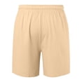 thumbnail image 5 of Youmylove Fashion Mens Shorts Mens Summer Shorts Elastic Waist Drawstring Beach Shorts Solid Color Loose Shorts With Pockets Stretch Dress Basic Shorts, 5 of 5