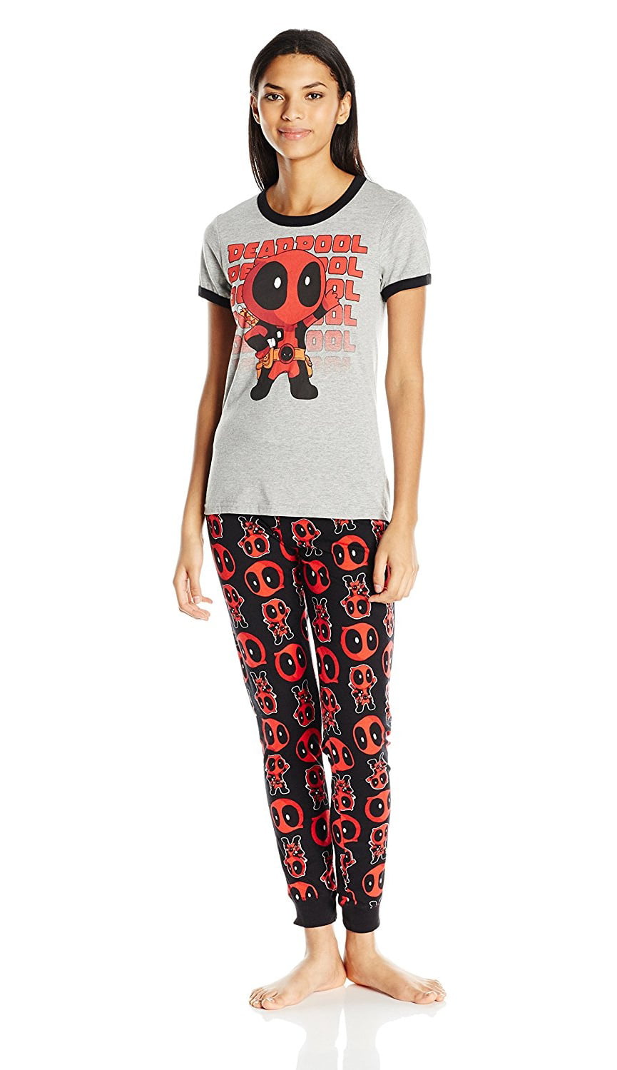 Marvel Women's Deadpool 2Piece Jogger Pajama Set Size