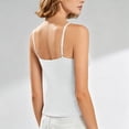 thumbnail image 4 of Women's Built-In Bra Tank Top, Spaghetti Strap Lace Trim Camisole with Padded Cups, Slim Fit Summer Layering Cami, 4 of 5