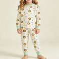 thumbnail image 2 of ITSAME Girls Outfit 2-Piece Cartoon Print Cotton Long Sleeve Crewneck Pullover and Pants Sleepwear Set Size 3T, 2 of 6