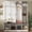 White, variant on MODERNLUXE Hall Tree with Bench and Storage, Farmhouse Entryway Organizer with Coat Rack,4 Hidden Hooks and 8 Doors, Shoe Cabinet with Open Compartments for Living Room,Black