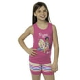 thumbnail image 5 of Barbie Girls' Princess Vibes Characters Sleep Pajama Set Tank Top Shorts, 5 of 6