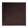 thumbnail image 5 of Rugsotic Carpets Eco-Friendly Woven Hand Woven Kilim Flat Weave Dark Brown Solid Area Rug, 10'x10' Square, Antimicrobial, 5 of 8