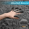 thumbnail image 6 of Nefoso Shag Area Rug, 6ft x 9ft Soft Fluffy Area Rugs for Living Room Bedroom Decor Carpet, Dark Gray, 6 of 10