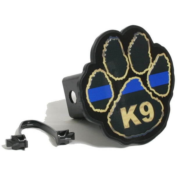 Thin Blue Line K9 Paw & Letters Reflective Hitch Cover
