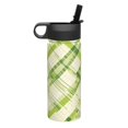 thumbnail image 3 of 18oz Straw Lid Space Bottle 2.9×8.9in Double-Layer Insulated Leak-Proof Bottle Straw Cup Lid Convenient For Carrying Lime Houndstooth Hand-Drawn Sketch_4, 3 of 8