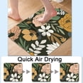 thumbnail image 5 of Bath Mat Rug,Vintage Large Floral Non Slip Quick Dry Super Absorbent Thin Bathroom Rugs Fit Under Door-Easy to Clean Bathroom Floor Mats-Shower Rug for Shower Sink Bathtub(16" x 24"in), 5 of 6