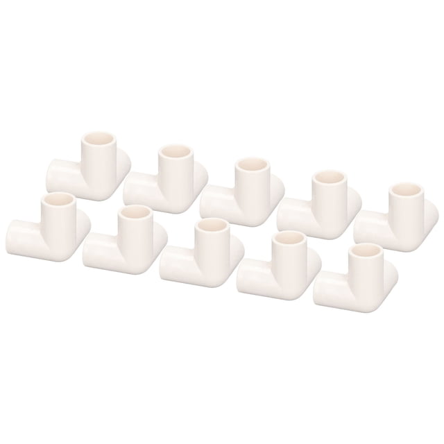 10 UDS. Conector de Esquina de Codo de Accesorios de tubería en t de plástico pvc de 3 de 25 mm de diámetro interior para uso en interiores y exteriores
