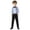 F-1Blue, variant on ZHOGXU Big Kids Boys Outfit Long Sleeve Bow Shirt And Suspenders Pants Comfortable Elegant Two Piece Sets For Formal Wear Blue 12-18 Months