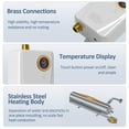 thumbnail image 3 of Compact Instant Electric Water Heater 3000W 110V, Mini Tankless Design for Home Use, Digital Temperature Display, Ideal for Kitchen and Shower, US Plug, Model XY-FA, White, 3 of 6