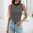 thumbnail image 4 of Product Category Camisoles & Tanks - Women's Neck Sleeveless Knit Ribbed Fitted Casual Crop Tank Top, 4 of 5