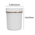 thumbnail image 3 of Hovmgk Open Garbage Bin for Office & Home, No Lid Design, Narrow Space-Saving Plastic Trash Can with Pressure Ring for Kitchen, Living Room & Bathroom, Simple and Practical, White, 3 of 6