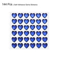 thumbnail image 3 of Uxcell 144 Pcs Heart Rhinestone 10mm Self Adhesive Gems Stickers Jewelry Stickers for Arts & Crafts, DIY Dark Blue, 3 of 6