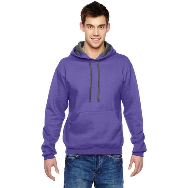 Fruit of the Loom - SF76R Hooded Sweatshirt -Purple-3X-Large - Walmart.com - Walmart.com
